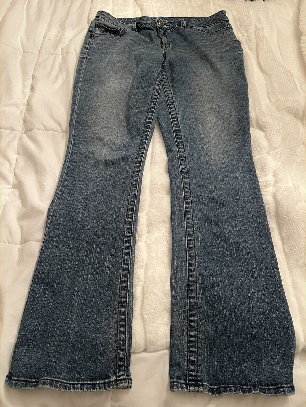 Y2K Apt. 9 Women’s Size 12 Modern Fit Bootcut Jeans  Embellishment Pockets